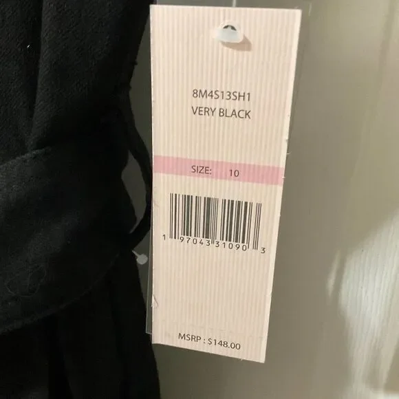 Nanette Lepore Sleeveless Denim Button Down Mini Dress Black Size 10 - Picture 8 of 10